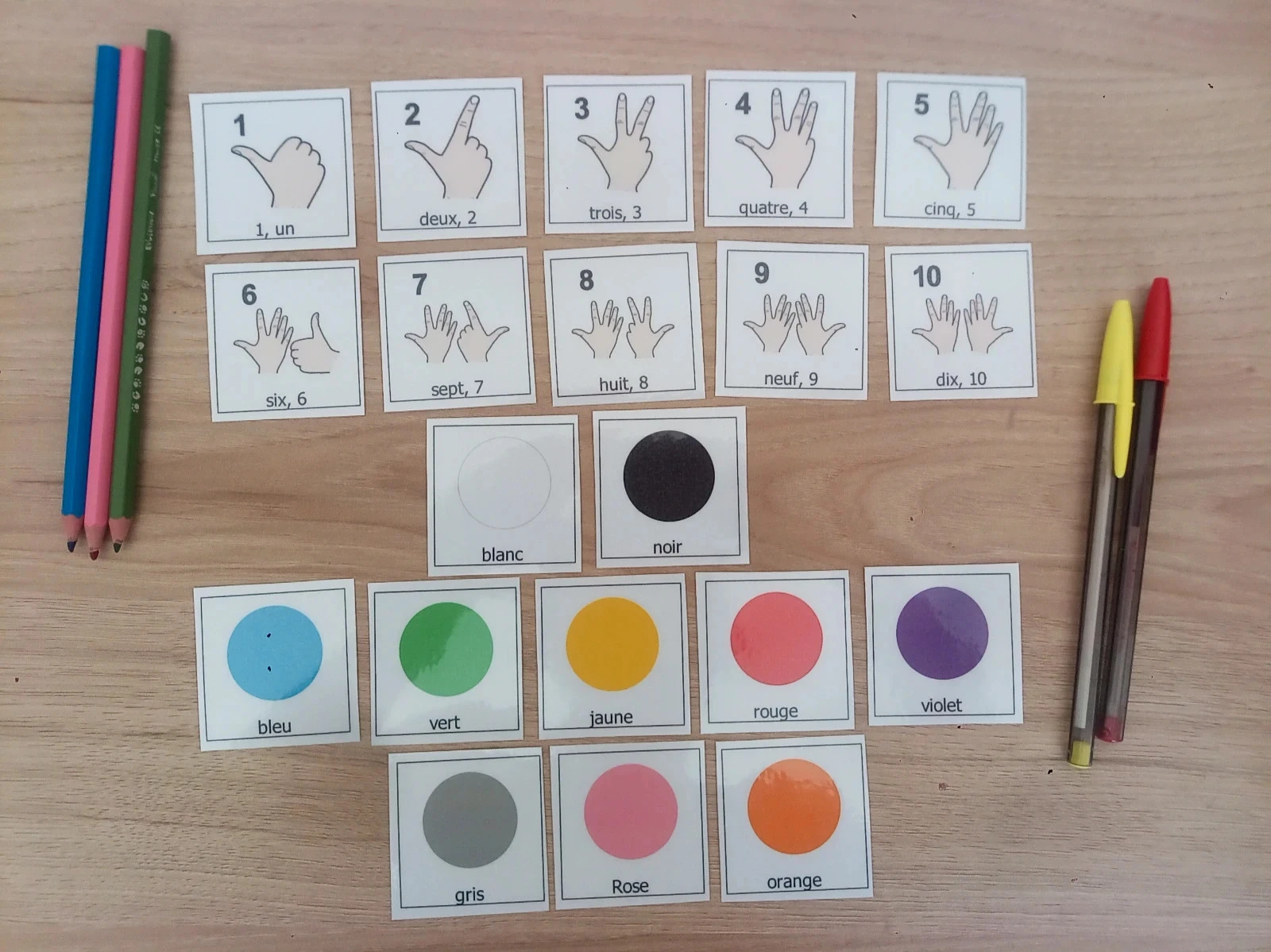 chiffres et couleurs